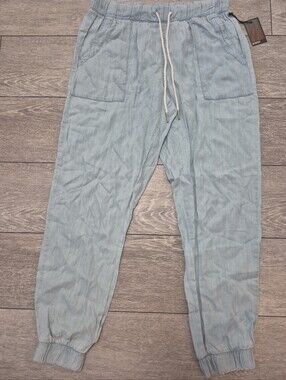 Devoted Light Soft Blue Tencel Jogger Lounge Pants. SMALL. New With Tags.